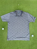 FootJoy Grey Golf Flag Print Polo